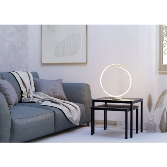 Eglo camerota lampada da tavolo led 10w cct 2700k 6500k 44cm per soggiorno moderna sabbia