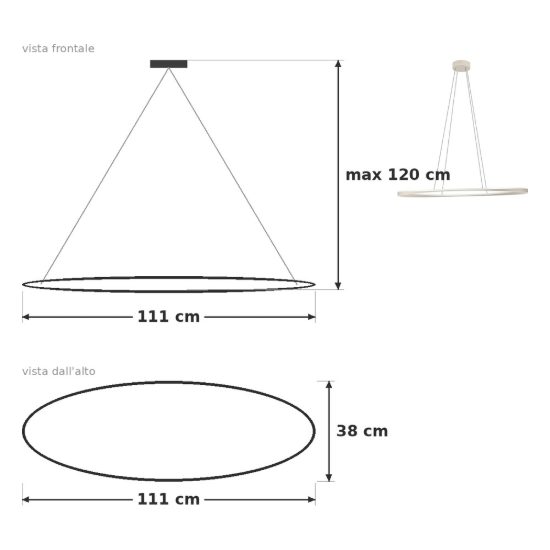 Eglo camerota lampadario per cucina led 45w cct 2700k 6500k 111cm con telecomando moderno ovale sabbia