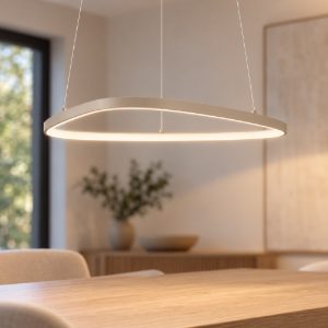 Eglo leporano lampadario led 35w cct 2700k 6500k 54cm per sala da pranzo moderno sabbia