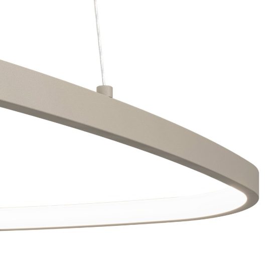 Eglo leporano lampadario led 35w cct 2700k 6500k 54cm per sala da pranzo moderno sabbia