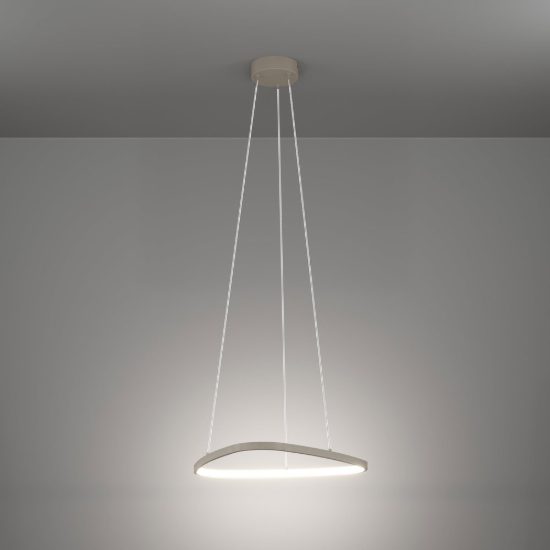 Eglo leporano lampadario led 35w cct 2700k 6500k 54cm per sala da pranzo moderno sabbia