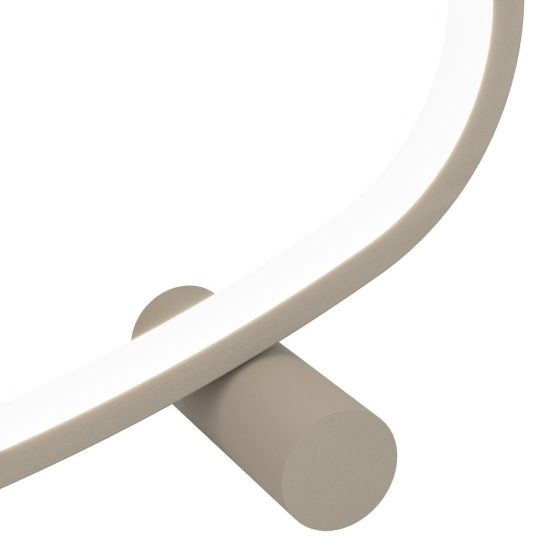 Eglo leporano abat-jour per camera da letto led 6,5w cct 2700k 6500k 27,5cm moderna triangolare sabbia