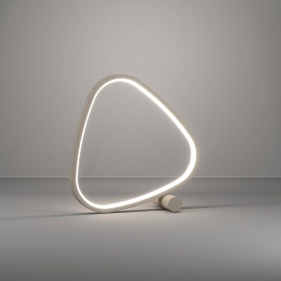 Eglo leporano abat-jour per camera da letto led 6,5w cct 2700k 6500k 27,5cm moderna triangolare sabbia