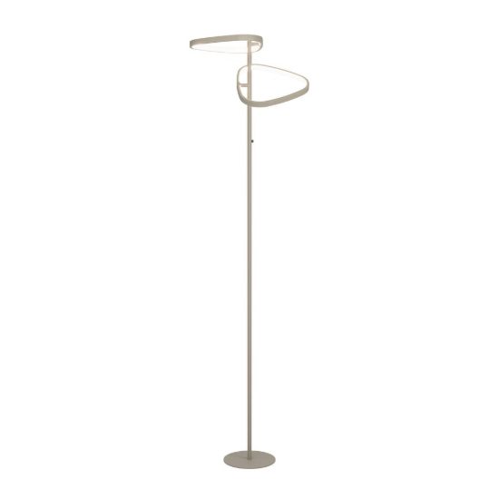 Eglo leporano piantana led 20w cct 2700k 6500k 160cm dimmerabile moderna triangolare sabbia