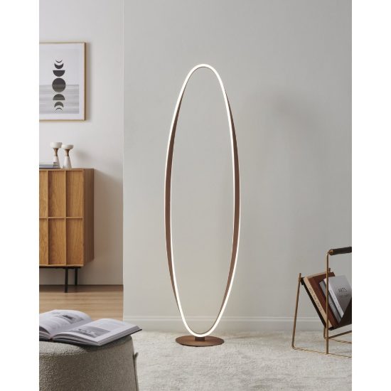 Eglo camerota piantana led 45w cct 2700k 6500k 142,5cm per soggiorno moderna bronzo scuro