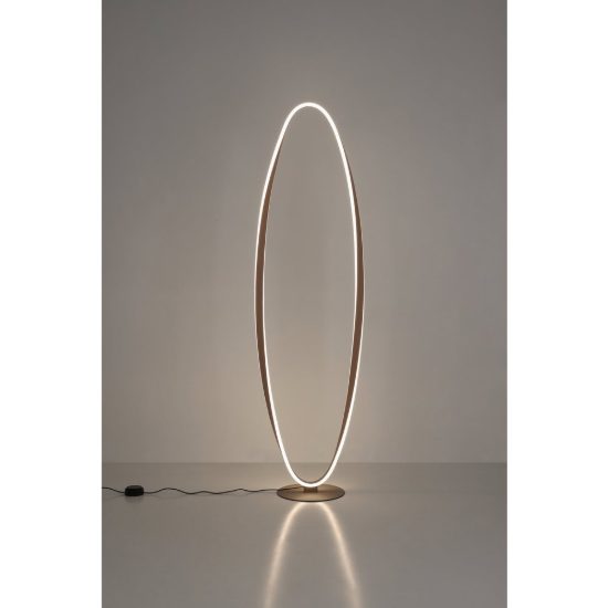 Eglo camerota piantana led 45w cct 2700k 6500k 142,5cm per soggiorno moderna bronzo scuro