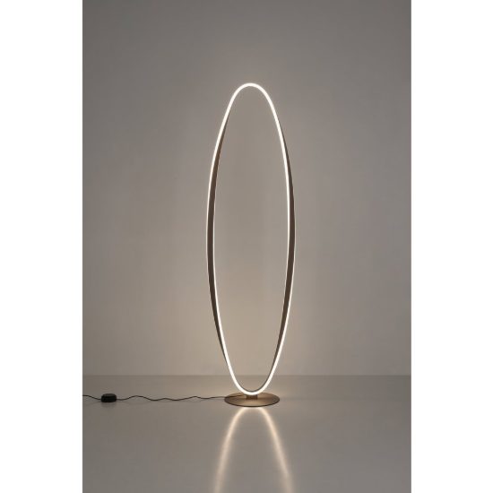 Eglo camerota piantana led 45w cct 2700k 6500k 142,5cm dimmerabile moderna ovale sabbia