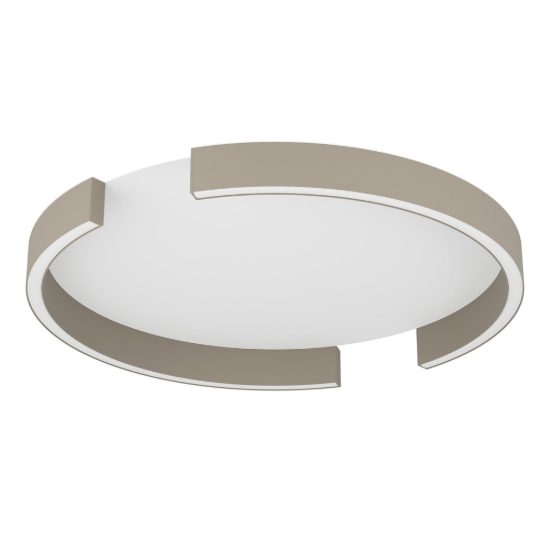 Eglo copertino plafoniera led 23w cct 2700k 6500k 45cm per camera da letto moderna sabbia e bianco