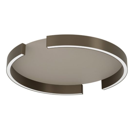Eglo copertino plafoniera led 23w cct 2700k 6500k 45cm per camera da letto moderna bronzo scuro e sabbia