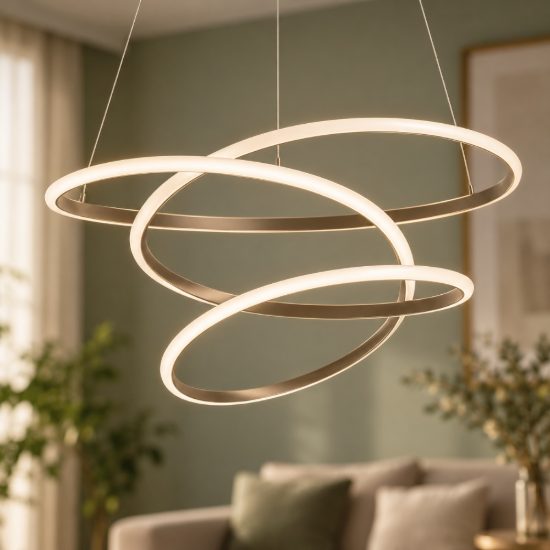 Eglo racale lampadario a sospensione led 27w cct 2700k 6500k 45cm per sala da pranzo moderno bronzo