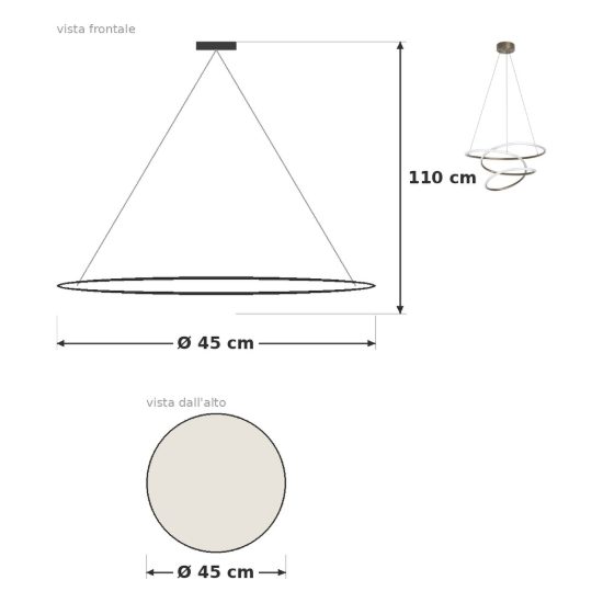 Eglo racale lampadario a sospensione led 27w cct 2700k 6500k 45cm per sala da pranzo moderno bronzo