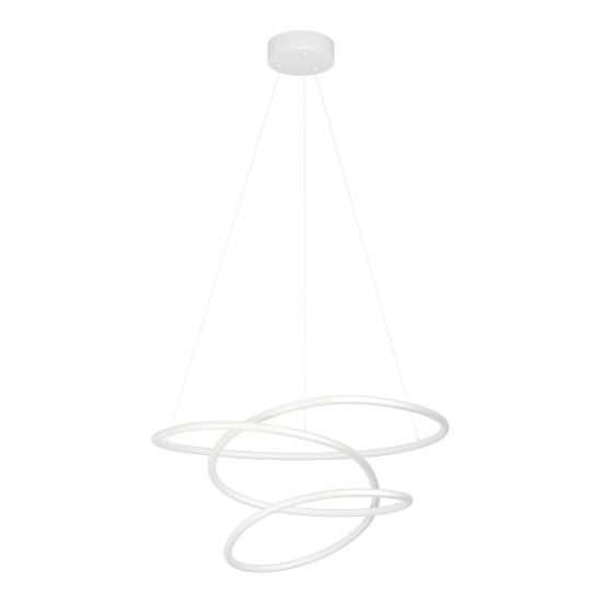 Eglo racale lampadario a sospensione led 27w cct 2700k 6500k 45cm per sala da pranzo moderno bianco