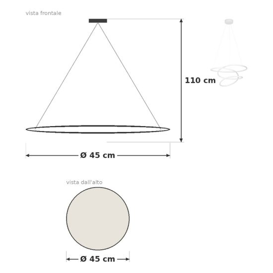 Eglo racale lampadario a sospensione led 27w cct 2700k 6500k 45cm per sala da pranzo moderno bianco