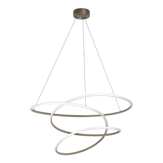 Eglo racale lampadario a sospensione led 39w cct 2700k 6500k 78cm per sala da pranzo moderno bronzo