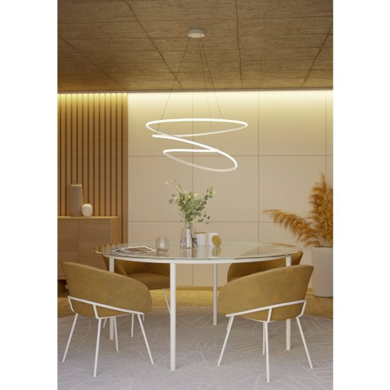 Eglo racale lampadario a sospensione led 39w cct 2700k 6500k 78cm per sala da pranzo moderno bronzo