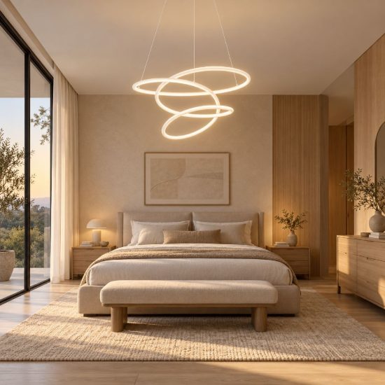Eglo racale lampadario a sospensione led 39w cct 2700k 6500k 78cm per sala da pranzo moderno bianco