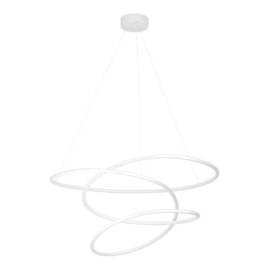 Eglo racale lampadario a sospensione led 39w cct 2700k 6500k 78cm per sala da pranzo moderno bianco