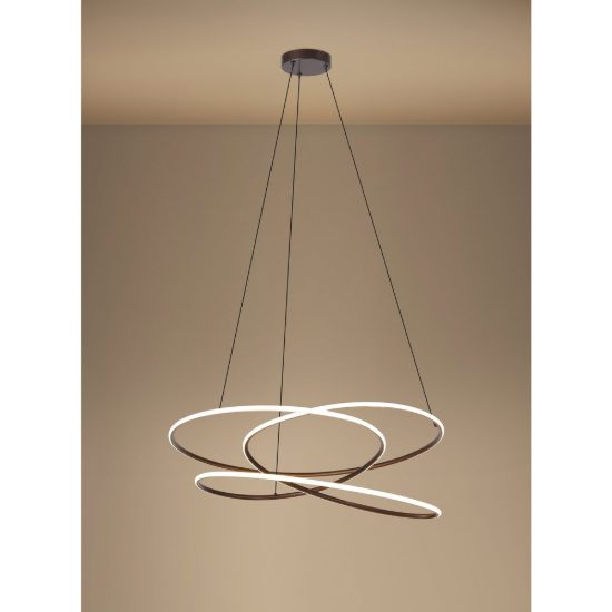 Eglo racale lampadario a sospensione led 39w cct 2700k 6500k 78cm per sala da pranzo moderno bianco