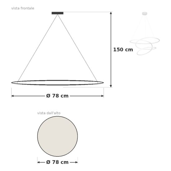 Eglo racale lampadario a sospensione led 39w cct 2700k 6500k 78cm per sala da pranzo moderno bianco