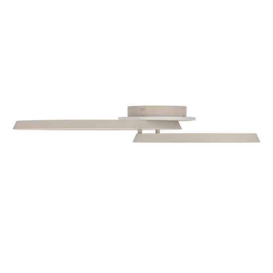 Eglo girifalco plafoniera led 30w cct 2700k 6500k 67cm per soggiorno moderna due anelli sabbia