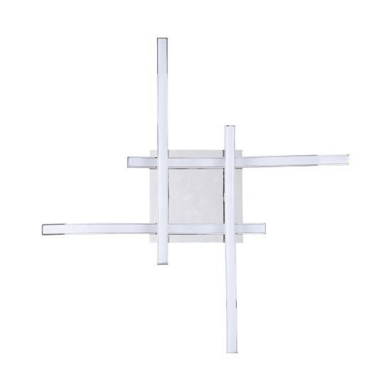 Eglo valmora plafoniera led 20,8w 3000k 56cm moderna quadrata cromata