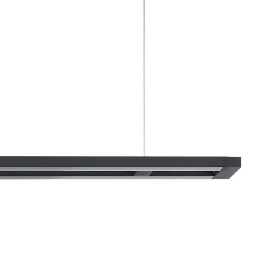 Eglo amontillado lampadario led 27w 3000k 116cm dimmerabile per sala da pranzo moderno nero