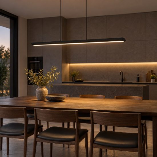 Eglo cambulos lampadario led 34w 3000k 93,5cm dimmerabile per sala da pranzo moderno nero