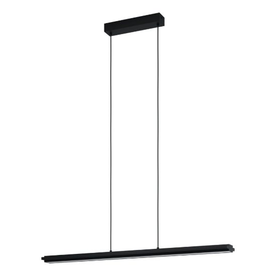 Eglo cambulos lampadario led 34w 3000k 93,5cm dimmerabile per sala da pranzo moderno nero