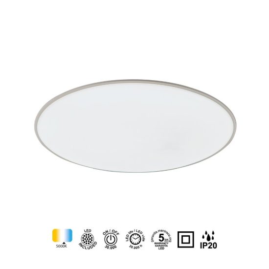 Plafoniera led moderna 24w 5000k bianca 37cm