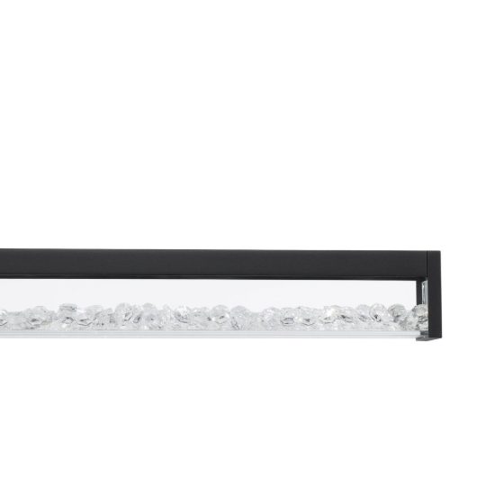 Eglo cardito 1 lampadario led 36w cct 2700k 5000k 100cm per sala da pranzo moderno con cristalli nero