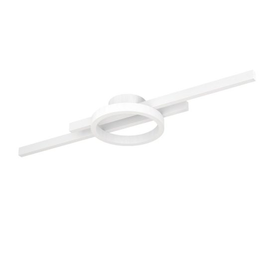 Eglo amandolo plafoniera led 23,5w rgb 2700k 6500k 77,5cm con telecomando per cucina moderna bianca