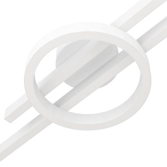 Eglo amandolo plafoniera led 23,5w rgb 2700k 6500k 77,5cm con telecomando per cucina moderna bianca