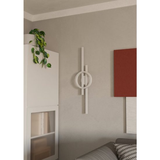 Eglo amandolo plafoniera led 23,5w rgb 2700k 6500k 77,5cm con telecomando per cucina moderna bianca