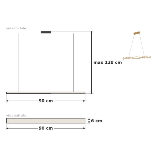 Eglo lasana 4 lampadario a sospensione led 35w 3000k 90cm per sala da pranzo moderno marrone chiaro