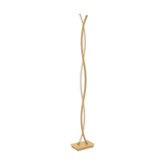 Eglo lasana 4 piantana led 36w 3000k 143cm per soggiorno moderna marrone chiaro