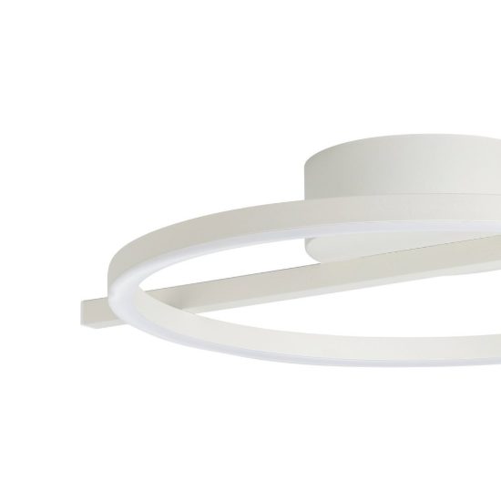 Eglo amandolo plafoniera led 17w rgb 2700k 6500k 40cm con telecomando per soggiorno moderna bianca