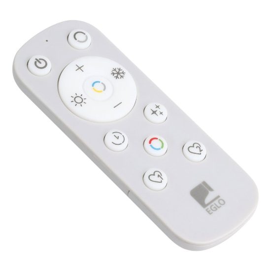Eglo amandolo plafoniera led 17w rgb 2700k 6500k 40cm con telecomando per soggiorno moderna quadrata nera