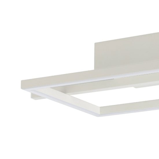 Eglo amandolo plafoniera led 17w rgb 2700k 6500k 40cm con telecomando per soggiorno moderna quadrata bianca