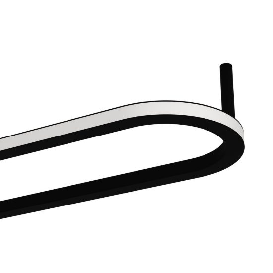 Eglo collecorvino plafoniera led 24w cct 2700k 6500k 50cm per cucina moderna nera