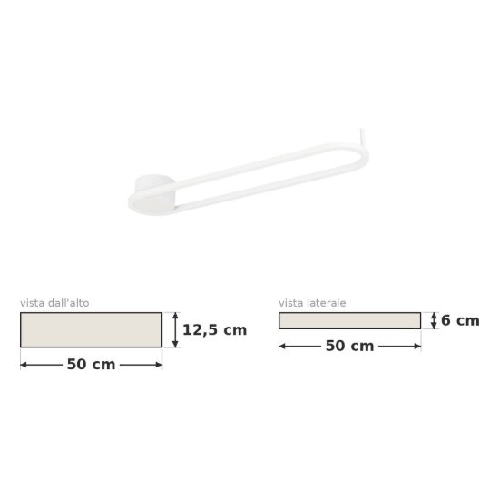 Eglo collecorvino plafoniera led 24w cct 2700k 6500k 50cm per cucina moderna bianca