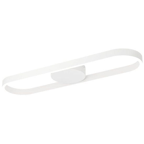 Eglo amandolo plafoniera led 24w rgb 2700k 6500k 66,5cm con telecomando per cucina moderna bianca