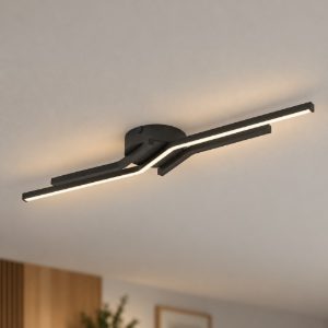 Eglo amandolo 1 plafoniera led 24w rgb 2700k 6500k 68,5cm con telecomando per cucina moderna nera