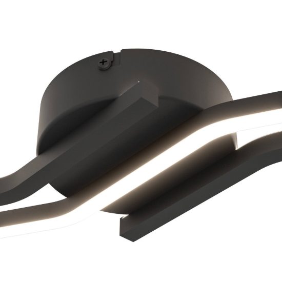 Eglo amandolo 1 plafoniera led 24w rgb 2700k 6500k 68,5cm con telecomando per cucina moderna nera