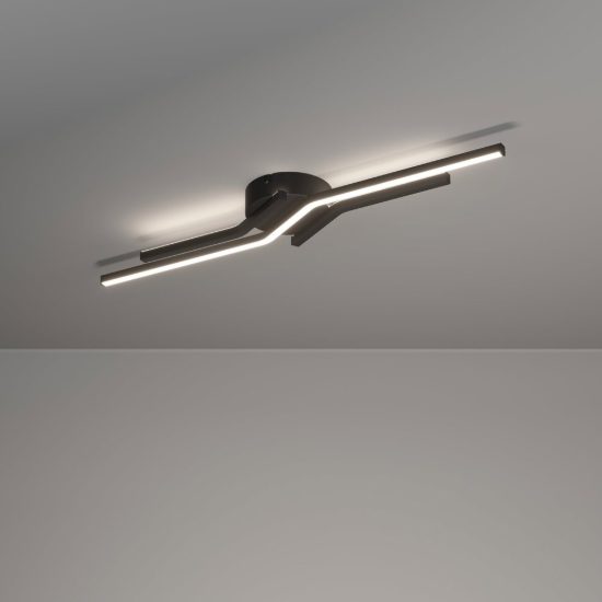 Eglo amandolo 1 plafoniera led 24w rgb 2700k 6500k 68,5cm con telecomando per cucina moderna nera