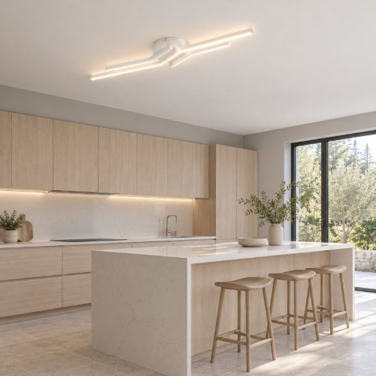 Eglo amandolo 1 plafoniera led 24w rgb 2700k 6500k 68,5cm con telecomando per cucina moderna bianca