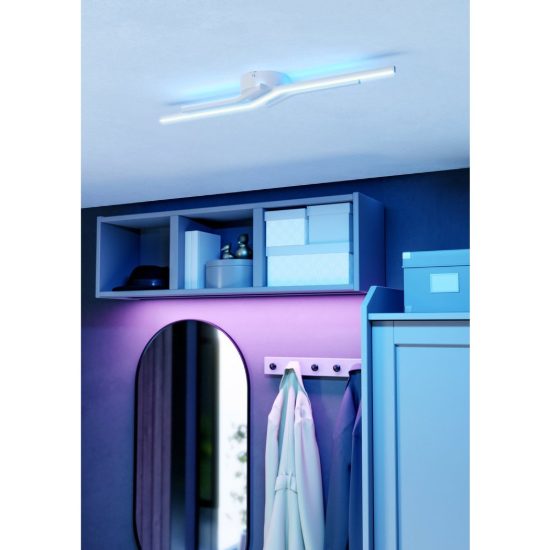 Eglo amandolo 1 plafoniera led 24w rgb 2700k 6500k 68,5cm con telecomando per cucina moderna bianca