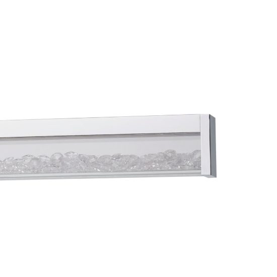 Eglo cardito 1 lampadario led 36w cct 2700k 5000k 100cm per sala da pranzo moderno con cristalli cromato