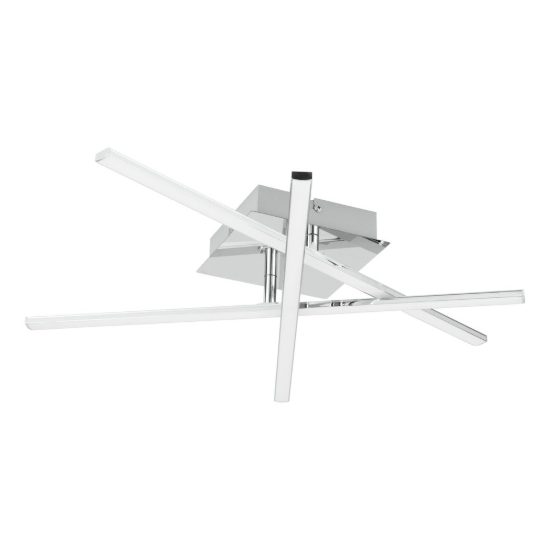 Eglo lasana 1 plafoniera led 10,5w 3000k 50cm per cucina moderna cromata