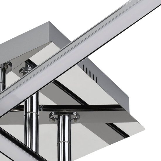 Eglo lasana 1 plafoniera led 10,5w 3000k 50cm per cucina moderna cromata