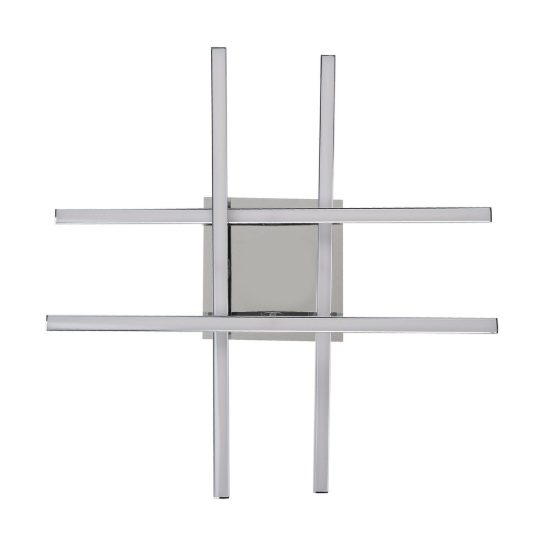 Eglo lasana 1 plafoniera led 21,2w 3000k 50cm per soggiorno moderna cromata